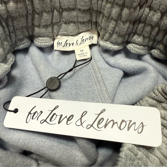 NWT For Love & Lemons Josie Sweatpants Women’s M Gray Comfy Relaxed Fit - Picture 12 of 17
